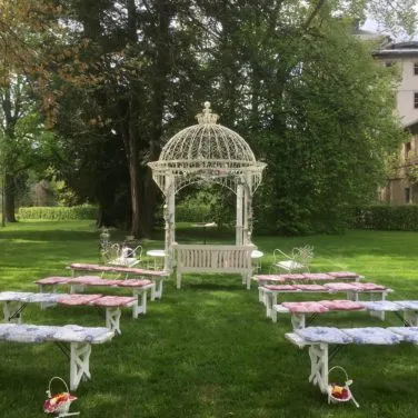 Außentrauung Park Pavillon Villa Gückelsberg